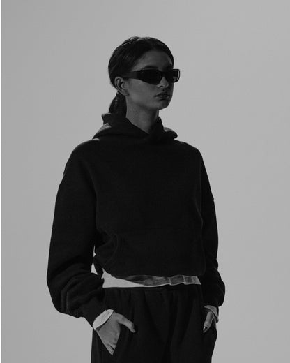 Boxy Cropped Hoodie